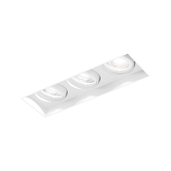 Plafondinbouwarmatuur STRANGE PETIT TRIMLESS 3.0 hoekig, flush, cardanisch draaien IP20, mat, verkeerswit dimbaar