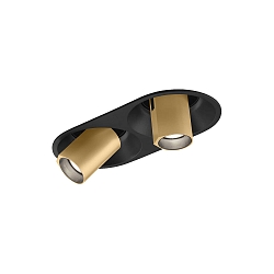 Inbouwarmatuur BLIEK PETIT CEILING REC 2.0 IP20, champagne, zwart mat dimbaar 12W 1000lm 3000K 20-40� 20-40� CRI 90-100