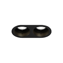 Inbouwspot DEEP BIJOU 2.0 - LED 2-vlams, stijf, met klemveren IP20, mat, gitzwart dimbaar