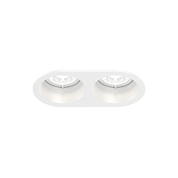 Inbouwspot DEEP BIJOU 2.0 - LED 2-vlams, stijf, met klemveren IP20, mat, verkeerswit dimbaar