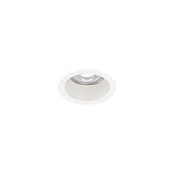 Downlight DEEP BIJOU IP65 1.0 stijf, met bladveren IP65, mat, verkeerswit dimbaar