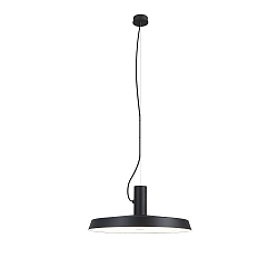 Pendelarmatuur ROOMOR OFFICE CABLE SUSP 1.0 OPAL IP20, zwart mat dimbaar