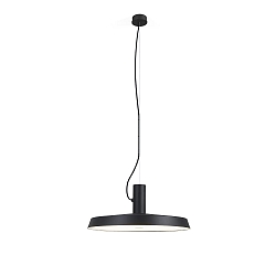 Pendelarmatuur ROOMOR OFFICE CABLE SUSP 1.0 MICROPRISM IP20, zwart mat dimbaar