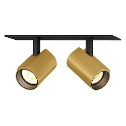 LED Recessed spot CENO 2.0, 2 flames, 3000K, CRi >90, rotatable/swivelling, dimmable, black gold