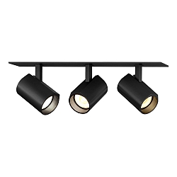 Downlight CENO 3.0 3-vlams, draaibaar, roteerbaar IP20, zwart dimbaar