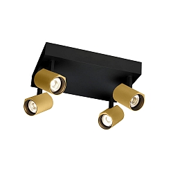 Spot CENO CEILING SURF 4.1 IP20, goud, zwart mat dimbaar