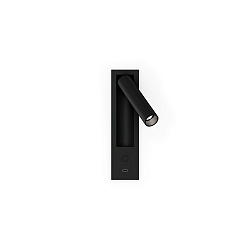 Wandinbouwarmatuur MATCH SEMI RECESSED SNOOZE 1.0 IP20, zwart mat dimbaar