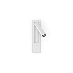 Wandinbouwarmatuur MATCH SEMI RECESSED SNOOZE 1.0 IP20, wit mat dimbaar