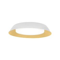 LED Wall /Ceiling luminaire TOWNA 2.0, IP44, � 37.1cm, 2700K, dimmable, white gold