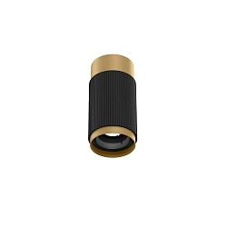 Plafondarmatuur TRACE CEILING SURF 1.0 IP20, champagne, zwart mat dimbaar