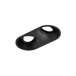 Plafondinbouwarmatuur DEEP ADJUST 2.0 - LED 2-vlams, cardanisch draaien, met klemveren IP20, mat, gitzwart dimbaar