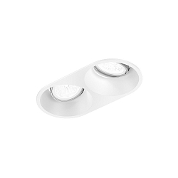 Plafondinbouwarmatuur DEEP ADJUST 2.0 - LED 2-vlams, cardanisch draaien, met klemveren IP20, mat, verkeerswit dimbaar