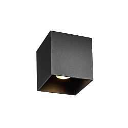 Plafondarmatuur BOX CEILING SURF 1.0 1-vlams IP20, zwart mat dimbaar