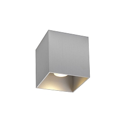 Plafondarmatuur BOX CEILING SURF 1.0 1-vlams, DALI aanstuurbaar IP20, aluminium geborsteld dimbaar