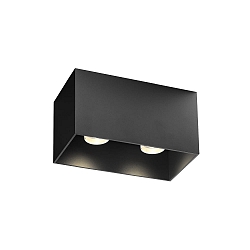 Plafondarmatuur BOX CEILING SURF 2.0 2-vlams, Dim-To-Warm IP20, zwart mat dimbaar