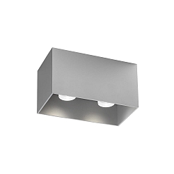 ceiling luminaire BOX CEILING SURF 2.0 2 flames, Dim-To-Warm IP20, brushed aluminium dimmable