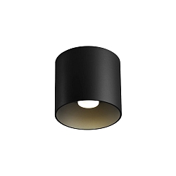 Plafondarmatuur RAY CEILING SURF 1.0 1-vlams, Dim-To-Warm IP20, zwart mat dimbaar