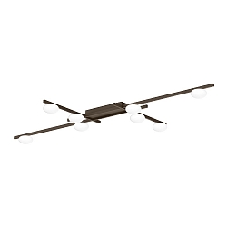 ceiling luminaire PERLEZ GRID 1.0 8 flames IP20, bronze dimmable