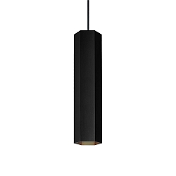 LED Pendant luminaire HEXO MULTI 3.0, 6W 3000K, CRi >90, without canopy, black