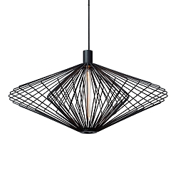 Pendelarmatuur WIRO 2.0 DIAMOND CEILING SUSP E27 IP20, zwart 