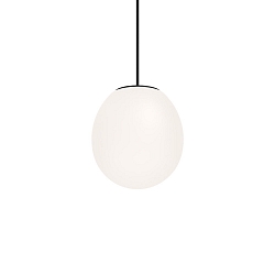 Pendant luminaire DRO SUSPENDED 2.0, � 19.5cm, E14, C35 max. 6W, aluminum / textile cable / glass, white