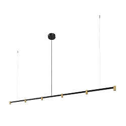Pendelarmatuur TRACE CHANDELIER CEILING SUSP 2.0 IP20, champagne, zwart mat dimbaar