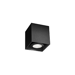 Opbouw armatuur BOX MINI 1.0 cubusvorm, stijf GU10 IP20, zwart dimbaar