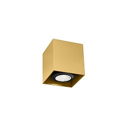 Opbouw armatuur BOX MINI 1.0 cubusvorm, stijf GU10 IP20, goud dimbaar