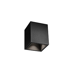 Downlight BOX MINI 1.0 hoekig, opbouwversie IP20, zwart mat dimbaar
