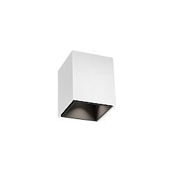Downlight BOX MINI 1.0 hoekig, opbouwversie IP20, wit mat dimbaar