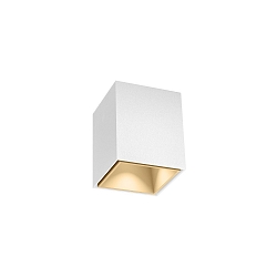 Downlight BOX MINI 1.0 hoekig, opbouwversie IP20, champagne dimbaar
