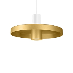 Pendelarmatuur ODREY CEILING SUSP 1.2 PAR16 GU10 IP20, goud, wit mat 