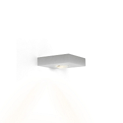 Wandarmatuur LEENS 1.0 - UP OR DOWN 1-vlams, met lensoptiek IP20, aluminium geborsteld dimbaar
