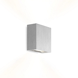 Wandarmatuur CENTRAL 2.0 - UP&DOWN 2-vlams, plat IP20, aluminium geborsteld dimbaar