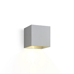 Wandarmatuur BOX 1.0 eenzijdig IP20, aluminium geborsteld dimbaar