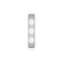 mirror luminaire RUVI IP44 WALL SURF 3.0 E27 IP20, aluminium, black matt dimmable
