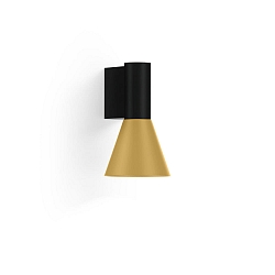 Wandarmatuur ODREY WALL SURF 1.3 PAR16 GU10 IP20, goud, zwart mat 