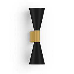 Wandarmatuur ODREY WALL SURF 2.5 PAR16 GU10 IP20, goud, zwart mat 