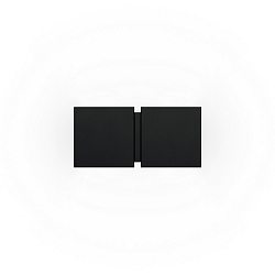 Wandarmatuur CG SQUARE 2P SMALL G9 IP20, zwart mat