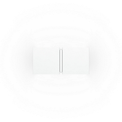 Wandarmatuur CG SQUARE 2P SMALL G9 IP20, wit mat
