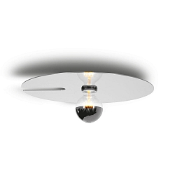 Wand- en plafondarmatuur MIRRO CEILING / WALL SURF 2.0 E27 IP20, aluminium, zwart mat 