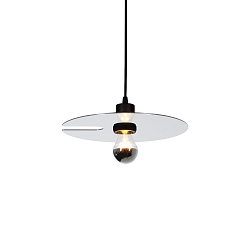 Pendelarmatuur MIRRO CEILING SUSP 1.0 E27 IP20, aluminium, zwart mat 