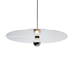 Pendelarmatuur MIRRO CEILING SUSP 3.0 E27 IP20, aluminium, zwart mat 