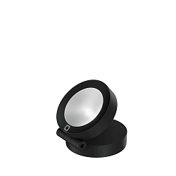 Strijklicht X-BEAM ROUND OUTDOOR WALL / FLOOR SURF PROJ 1.0 IP65, zwart mat dimbaar