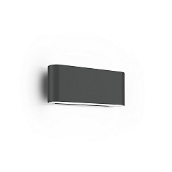 outdoor wall luminaire KIOSK 1.0 up / down, with lens optics IP65, anthracite dimmable