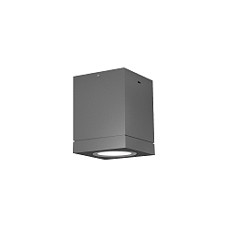 Plafondarmatuur voor buiten TUBE CARR� 1.0 hoekig, stijf GU10 IP65, donkergrijs dimbaar