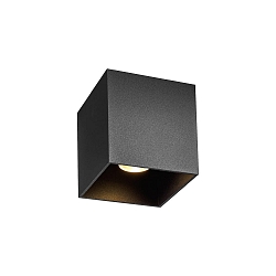 Plafondarmatuur voor buiten BOX OUTDOOR CEILING SURF 1.0 IP65, zwart mat dimbaar