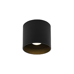 Plafondarmatuur voor buiten BOX OUTDOOR CEILING SURF 1.0 IP65, zwart mat dimbaar