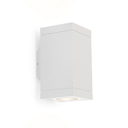 Wandarmatuur voor buitenshuis TUBE CARR� 2.0 up down, 2-vlams GU10 IP65, wit dimbaar