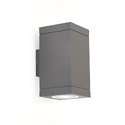 Wandarmatuur voor buitenshuis TUBE CARR� 2.0 tweezijdig IP65, donkergrijs dimbaar